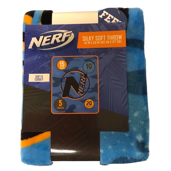 Hasbro “Nerf” Silky Soft Throw Blanket (NWT) - Picture 3 of 5